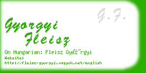 gyorgyi fleisz business card